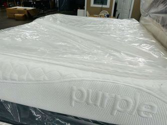 Queen Purple Mattress And Boxspring 
