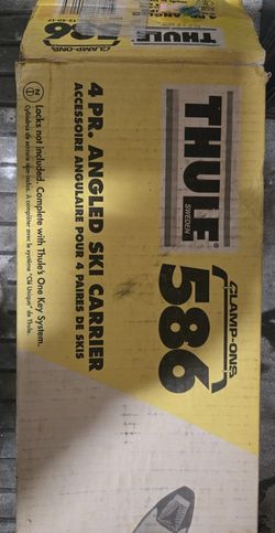 Thule 586 Angled Ski Carrier for 4 Pair Skis NOS-NIB