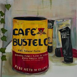 Cafe Bustelo, Cuban Still Life, Acrylic Painting