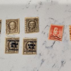 Vintage 1/2 Cents Stamps Nathan Hale And Benjamin Franklin