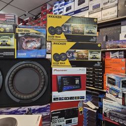 Pioneer Double-DIN Bluetooth Complete kicker sound system, a