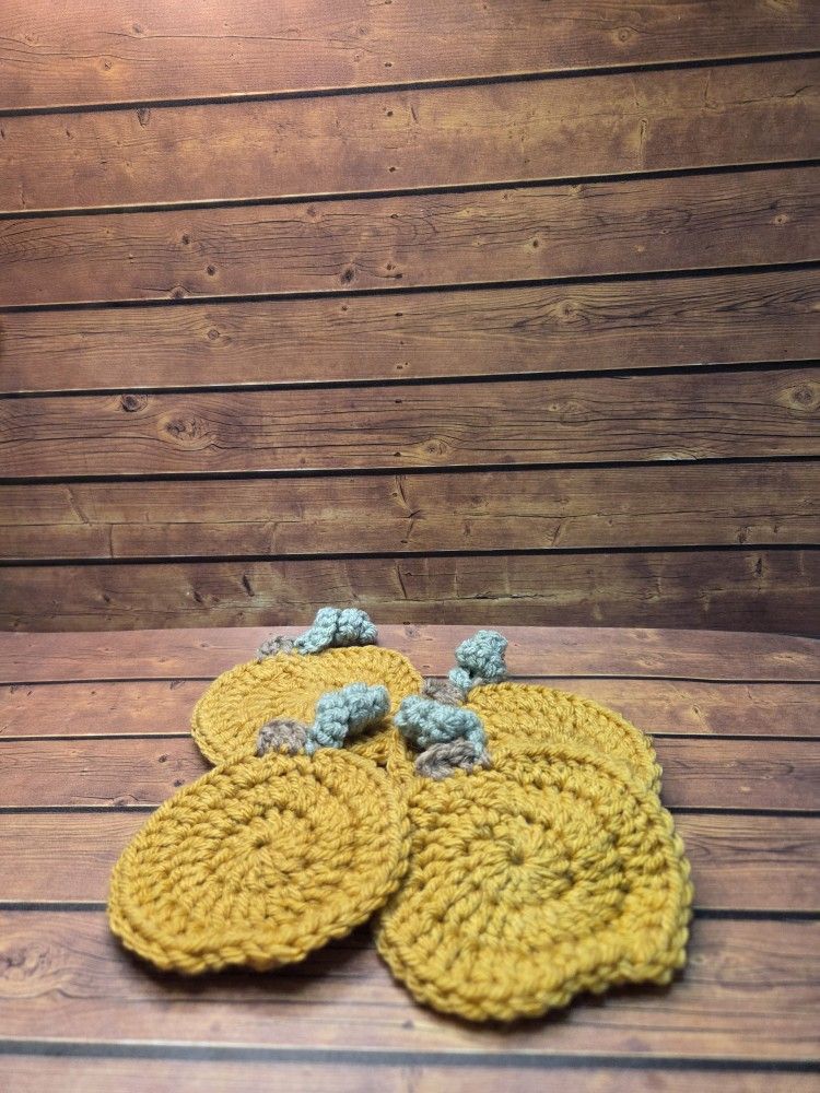 Crochet Pumpkin Coaster