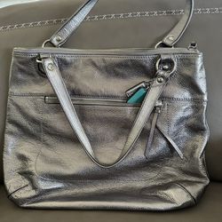Silver Coach Bag