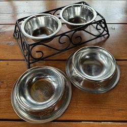 Small Pet Food & Drink Bowl Set