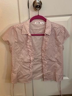 Cloth & Stone Polka Dot Ruffle Blouse
