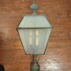 Vintage Lighting French Verdigris Post Lantern *500.00* 31" Tall x 13" Wide x 13" Deep Home Decor
