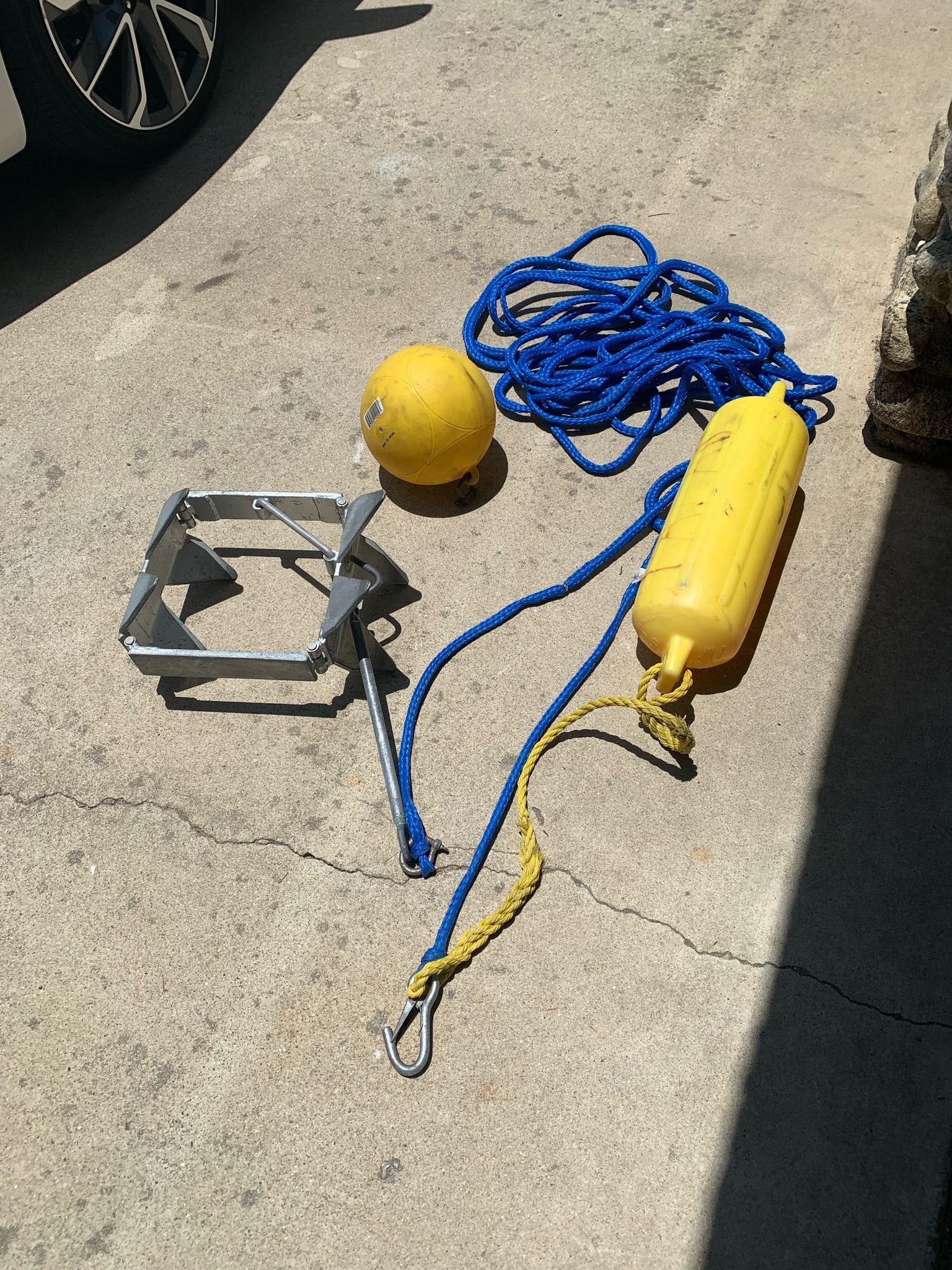Box anchor/slide Anchor for Marine boat yacht With buoy