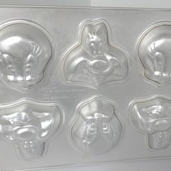 VTG Wilton Looney Tunes Sylvester & Tweety Bird Mini Cake Pan Cupcakes 6 Cavity 
