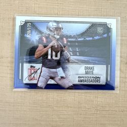 2024 Topps Signature Class - Drake Maye Gridiron Ambassadors /175 Indigo