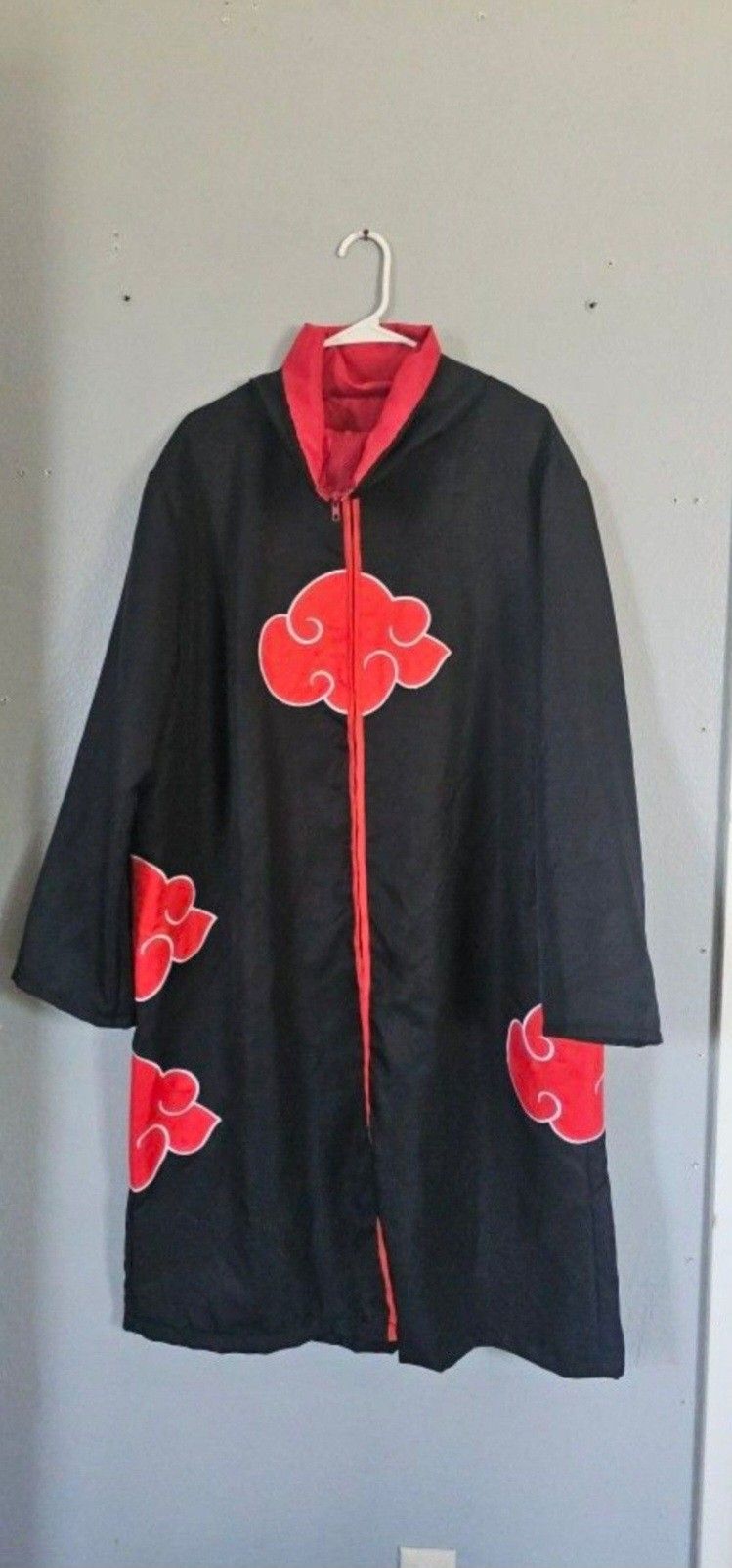 Naruto Akatsuki Robe Cosplay Halloween Costume XL For Adult
