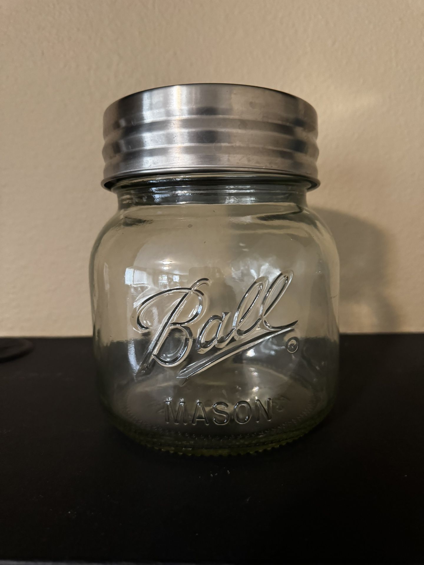 Large Glass Ball Mason Jar With Metal Lid 