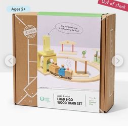 KiwiCo Load & Go Wood Train Set, Learn & Grow Wooden Toy Play Set