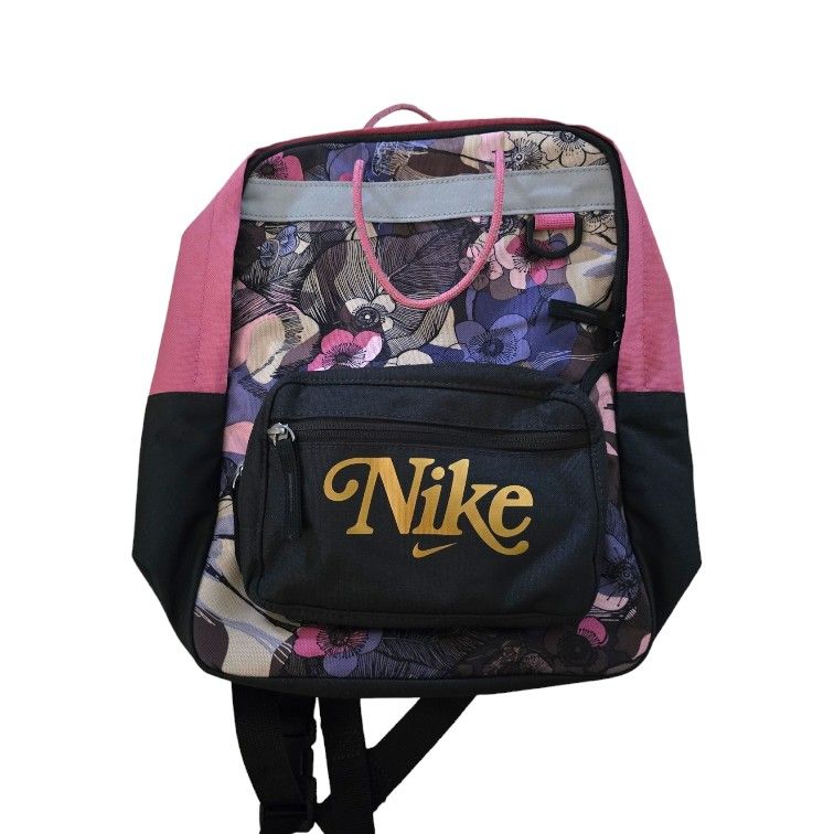 NEW NIKE TANJUN BACKPACK CU8971 020 PINK BLACK FLORAL SMALL