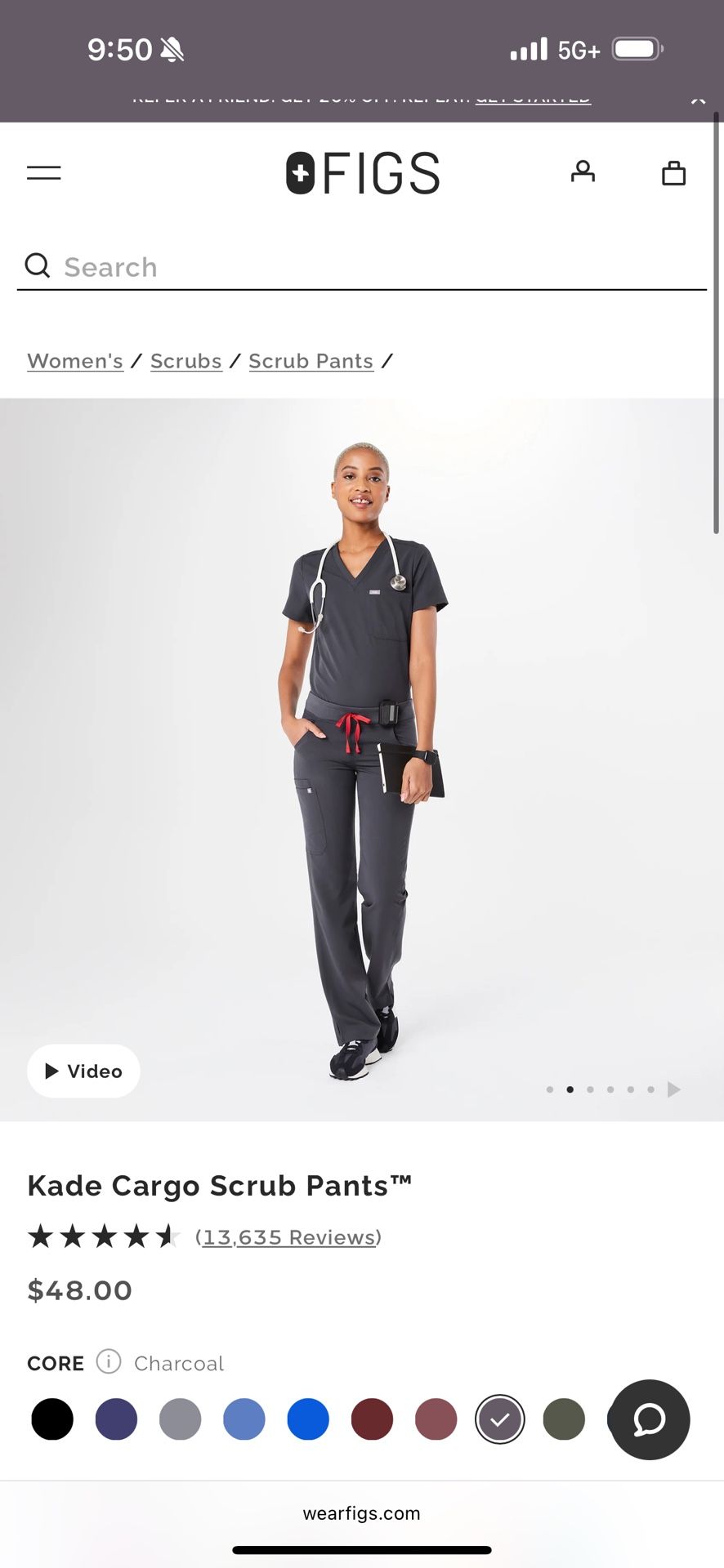 Grey Figs scrubs