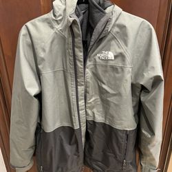 North Face Boys XL 3 In 1 Jacket Gray - Like New