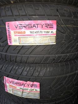 (4) 305/45R22 Versatyre Tires 305 45 22 Inch