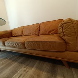Timber Article Leather Sofa