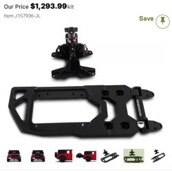 TeraFlex JL HD Aluminum Tire Carrier W/Alpha Spare Tire Mounting Kit