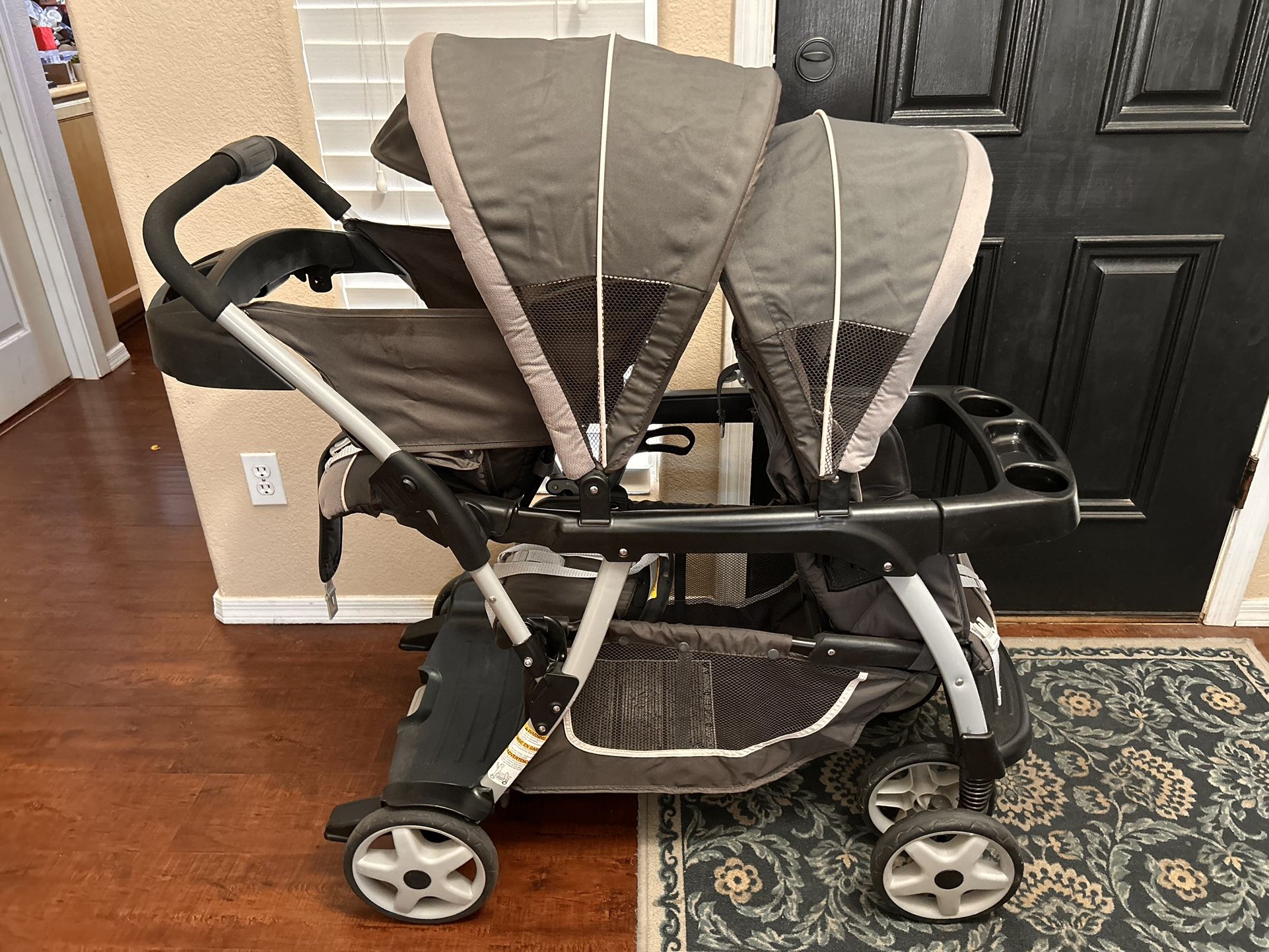 Graco DuoGlider Click Connect Double Stroller, Glacier