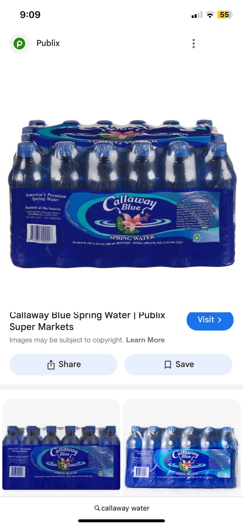 CALLAWAY WATER