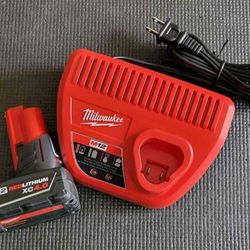 Milwaukee 48-59-2440 Lithium-Ion Battery and Charger ~NEW~Open Box~