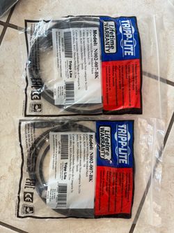 Tripp Lite Cat5e Patch Cable 7ft Black – 2 Pack