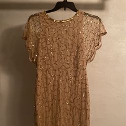 Nude & Gold Dress