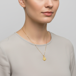 10K Yellow Gold Diamond Cut Round Religious Pendant