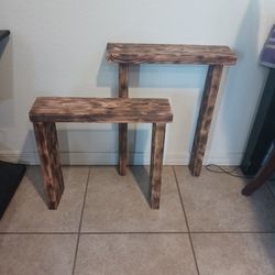 2 cute Smaller wooden home decor indoor or outdoor use $30 each both for $40 cash 