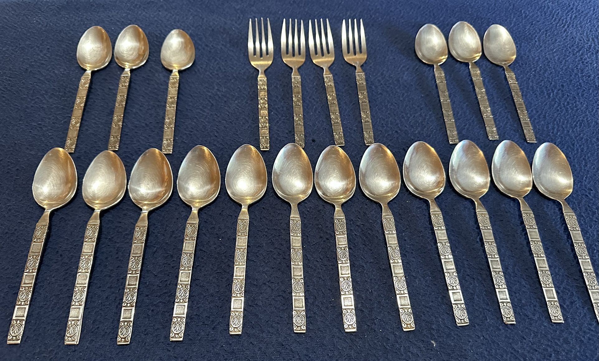 Japanese Shell Spoon 22 Piece Vintage Japan Stainless Steel Shell Pattern Flatware – 18 ...
