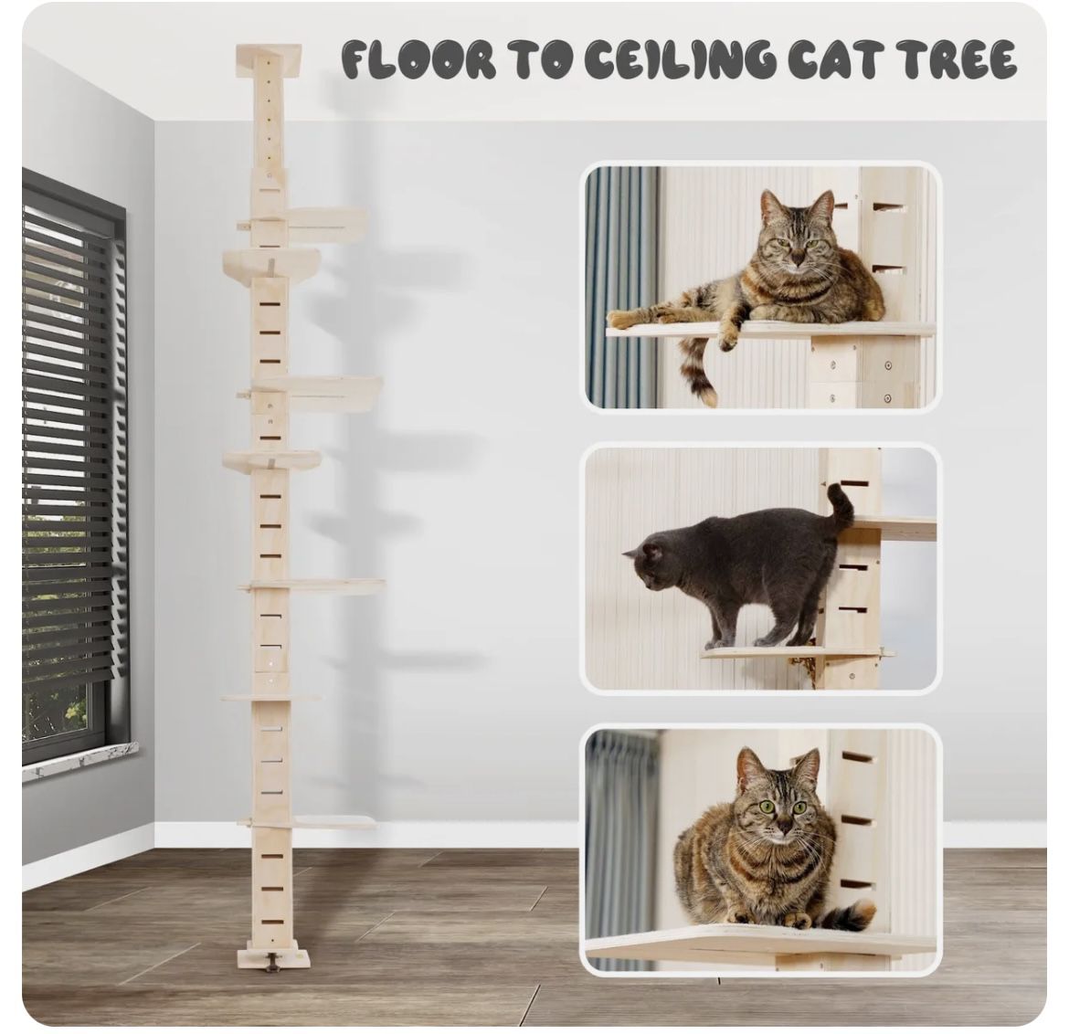 Cat Tree Tower/Climbing Tower Adjustable Height