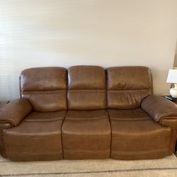 Leather Recliner Sofa 