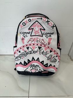 Sprayground Paris Backpack - White/Pink - $35