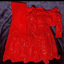 Indian Red Lehanga OBO