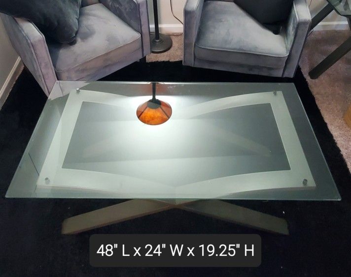 Coffee Table (Metal and Glass)