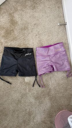 Justice Girls Foil Dance Shorts for Gymnastics and Practice, , Size7/8