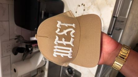 Khaki colored snapback