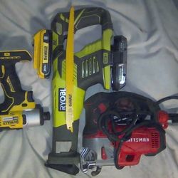 Dewalt, Ryobi Saw, Craftsman Jigsaw 