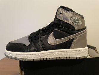 Jordan 1 Retro High OG (PS) – Black/Medium Grey-White (Size 12C)