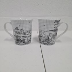 Disneys Winnie the Pooh Sketchbook Mug by Zrike Lot of 2