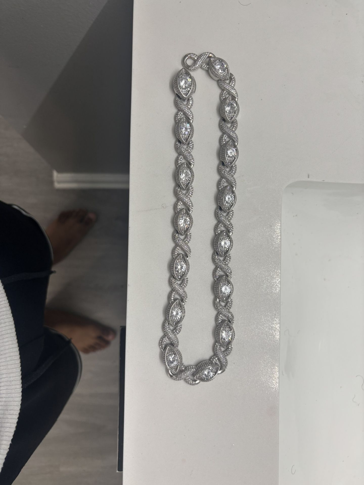 22 Inch Moissanite Diamond Chain