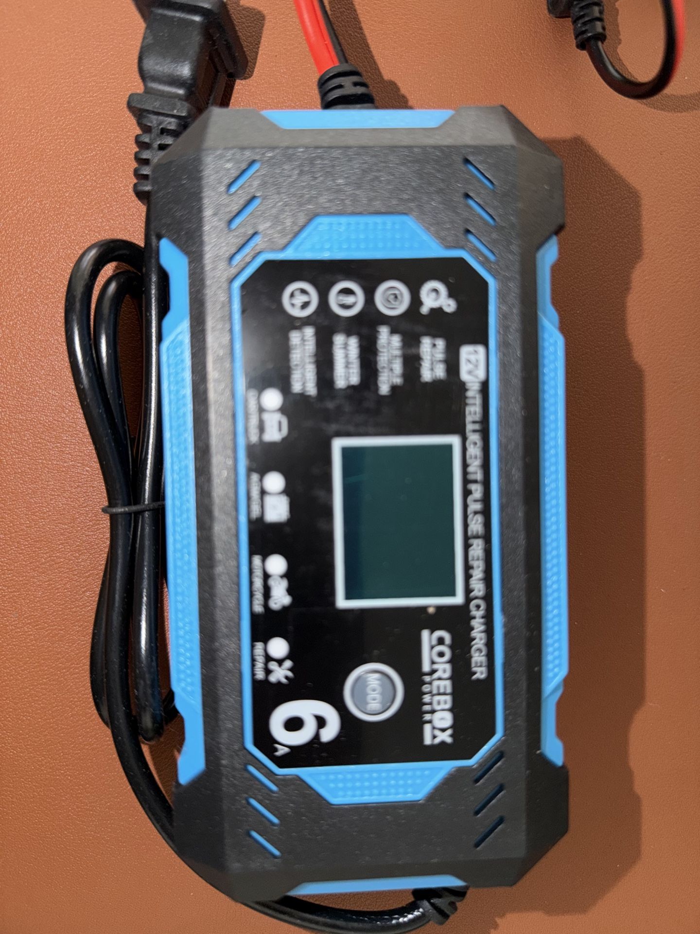 NEW 12V Battery Charger 6A – Car/Motorcycle Smart Charger (Fast Charge & Repair)