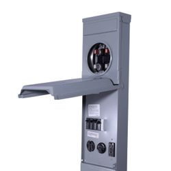 Midwest Electric Products 100A Metered RV Earth Burial Pedestal 5-Spaces with 50/30 Amp RV Receptacles and 20 Amp GFCI Receptacle (M075CP6010