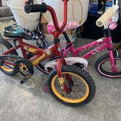 12 And 14 Inches Bikes For Kids $30 Both