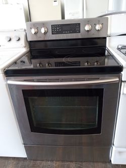 Stainless Steel with Black Stove