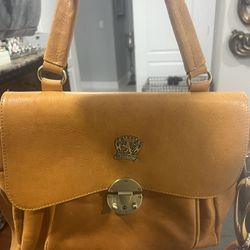 Pratesi Firenze Satchel Convertible Shoulder Bag. Italian Leather