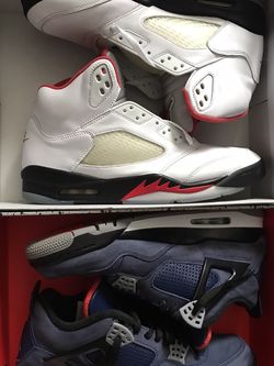 Fire Red Jordan 5’s And Winterized Royal Blue Jordan 4 ‘s