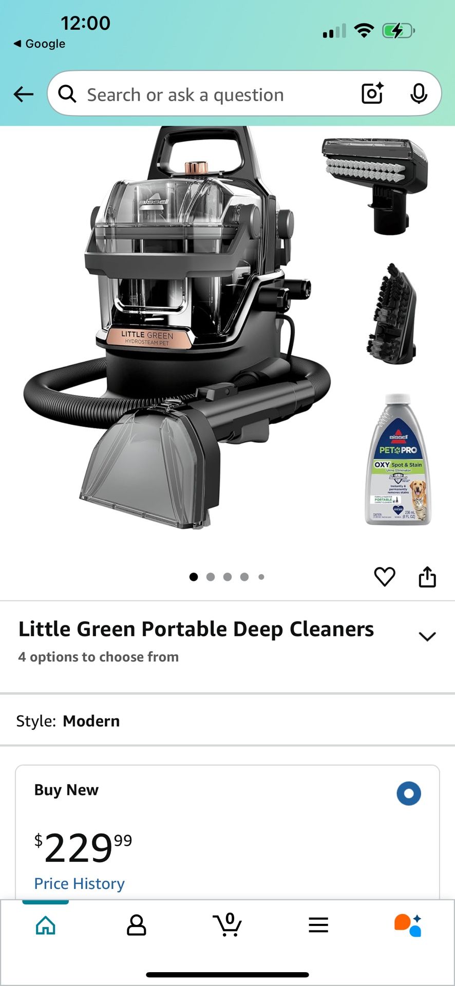 Bissell Little Green Spot Cleaner With Steam