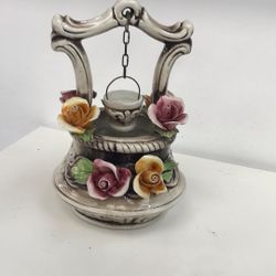 Capodimonte porcelain wishing well.  