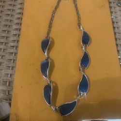 1950s Costume Necklace W/ Lucite Stones